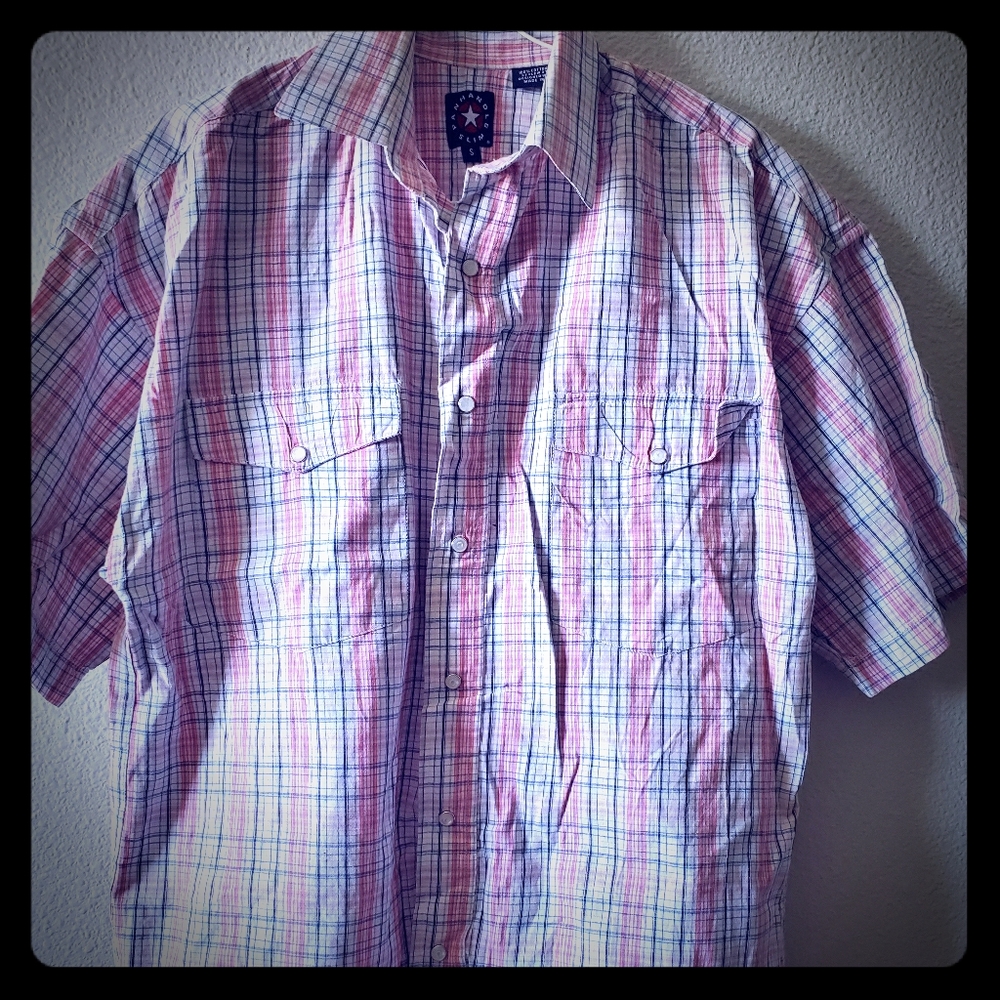 Mens pearl snap cowboy shirt